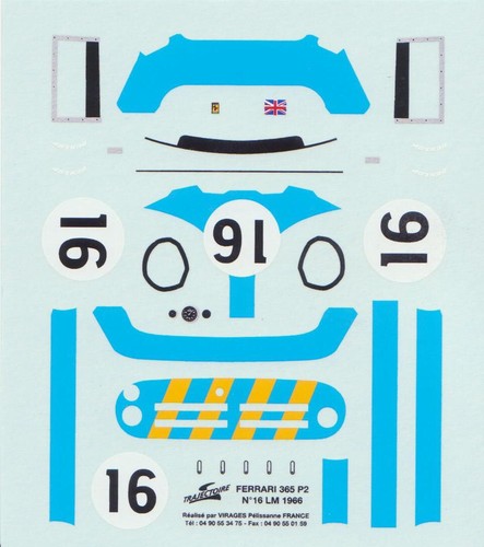 Decal 43ème ferrari 365p2 - -,