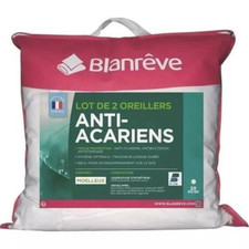 Lot de 2 Oreillers Made in France Triple Protection 60x60 cm Produit Responsable