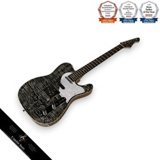 Guitare électrique Aria Pro II 615AE200 Black Diamond 3PU Flame Top Maple Neck