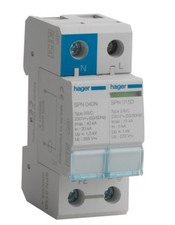 Parafoudre Hager SPN215D bipolaire de type 2 - 15 kA