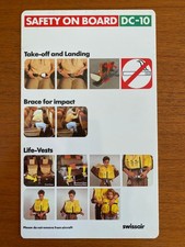 Swissair DC-10 safety card