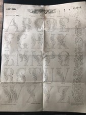 Antique French Alphabet Journal des Demoiselles Trace Embroidery & Pattern 1886