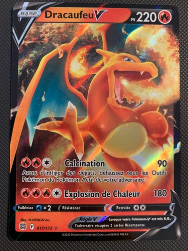 Carte pokémon dracaufeu - pokémon, v