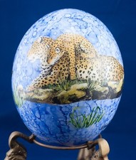 Painted Ostrich Egg African