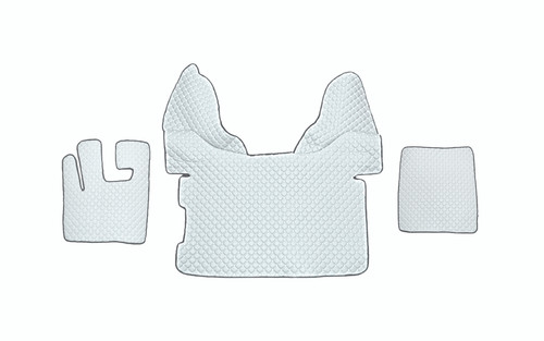 Blanc tapis cuir écologique - cuir, +