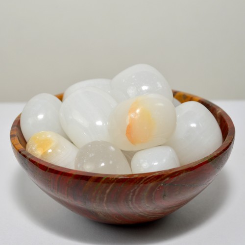 Galets onyx blanc - galets, taillé