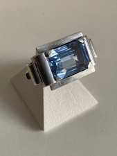 Bague argent massif Cristal 54