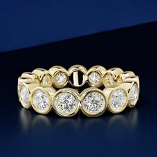 Bracelet de fiançailles diamant taille ronde 2 carats cultivé en...