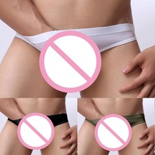 Sous-vêtements homme taille basse ouvert devant sans couture string extensible
