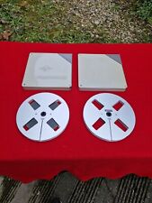 LOT DE 2 BOBINES METAL ALU 18CM UHER SMW + BOITIERS POUR MAGNETO A BANDES