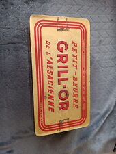 boite à biscuits ancienne pub l' alsacienne grill - or format 21,5 x 11,5 cm