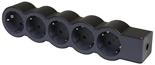 Multiprise noir 5x2p e - 5x2p, +