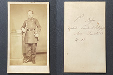 Homme en uniforme militaire, circa 1865 CDV vintage albumen -  Tirage albuminé