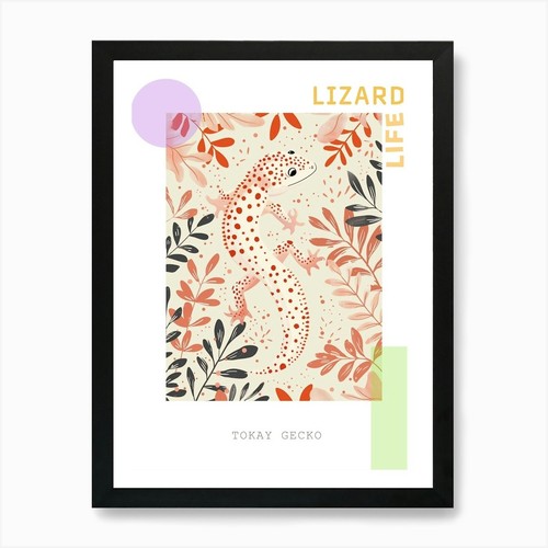 Coral tokay gecko abstract - coral,