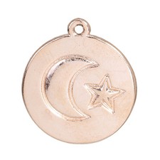 Pendentif Lune et Etoile Cuivré Pendant Creation collier bijoux 20mm Cuivre