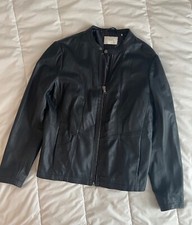 blouson cuir homme xl IXXS noir (reflets bleu sombre) état neuf. jamais porté