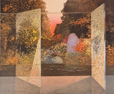 Pierre GARCIA FONS : Vue de la fenêtre - Lithographie originale signée dédicacée