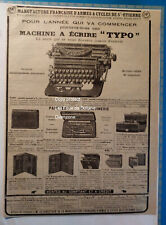 Publicité  MACHINE A ECRIRE TYPO portefeuille compas  advert 1927
