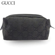 Pochette GUCCI toile cuir noir
