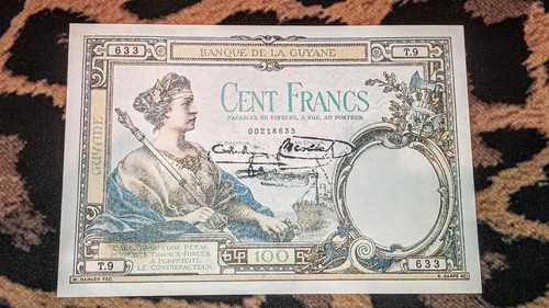 Billet 100 francs - , guyane