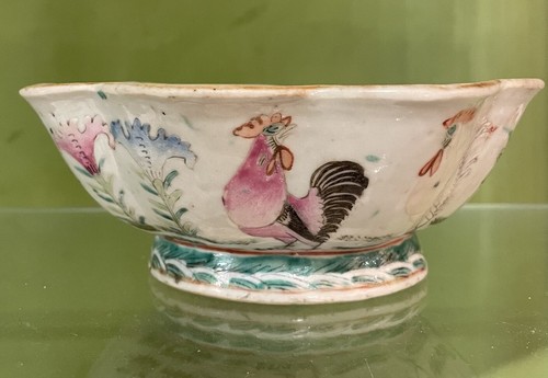 Coupe coq bol porcelaine chine - coq,
