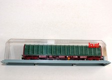 JOUEF HO 6752 LONG WAGON PLAT A DOSSIER DE FRET BACHÉ SNCF TRANSPORT MARCHANDISE