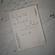 Carte postale autographe signature tapisserie Dom Robert Postcard autograph