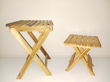 Tabouret Et Petite Table En Bois Pliable