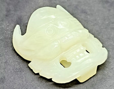 Ancien masque Hetian en jade
