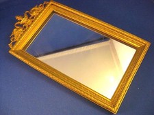  French Dore Bronze  ~ GRIFFON GILT MIRROR ~ 9-1/8" Tall by 5" Wide