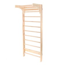 Toboli Espalier de gym en bois 220 cm Paroi d’Escalade Échelons à grimper Agrès