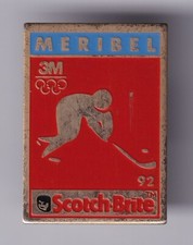 RARE PINS PIN'S .. OLYMPIQUE OLYMPIC ALBERTVILLE 1992 3M MERIBEL ICE HOCKEY ~25