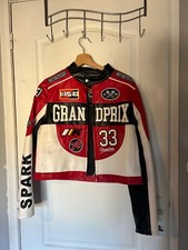 veste cuir style formule 1 /