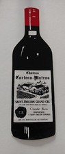 Autocollant Bouteille de Vin Saint Émilion Grand Cru  /Vintage 70' 80'