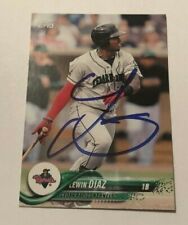 LEWIN DIAZ SIGNED 2018 TOPPS