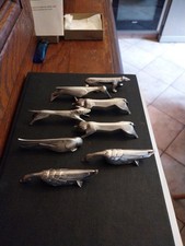 8 Porte Couteau Signé Gallia Christofle Sandoz métal argenté