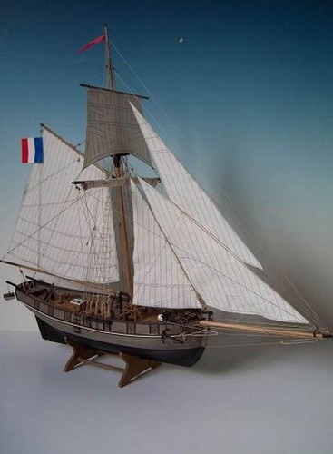 Maquette bateau bois côtre - bateau,