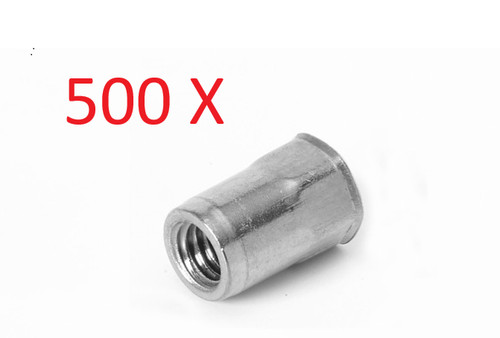 500 inserts ecrou 6mm inox - en,