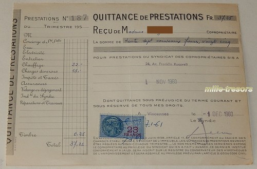 Quittance prestations du - quittance,
