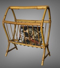 PORTE REVUES EN ROTIN VINTAGE