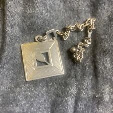 ancien porte clés a chainette en argent massif poincons raquette tennis sport