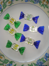 6 bonbons en verre de Murano - tbe