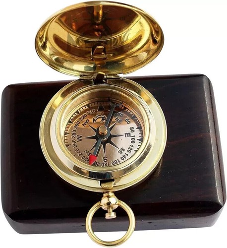Ancienne boussole poche - de,