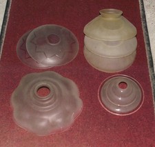 LOT DE 7 ABATS JOUR COUPELLES EN VERRE POUR LUMINAIRE APPLIQUES LAMPES