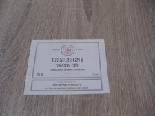 étiquette  de vin le musigny grand crû
