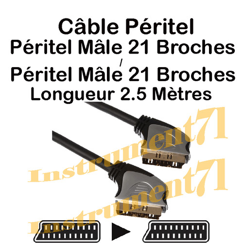 Câble péritel broches - péritel, 21