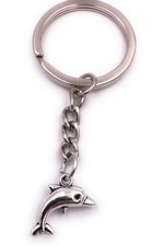 Dauphin Poisson Porte-Clés Pendentif Argent en Métal