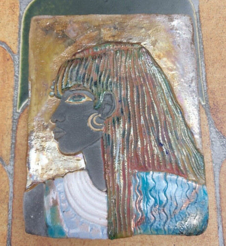 Céramique raku visage - céramique, femme