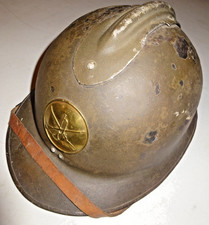 Casque ADRIAN modèle 1935 du MEXIQUE - Plaque Infanterie