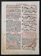 Estampe ancienne partition chant & musique grégorienne In Die Ascencionis Domine